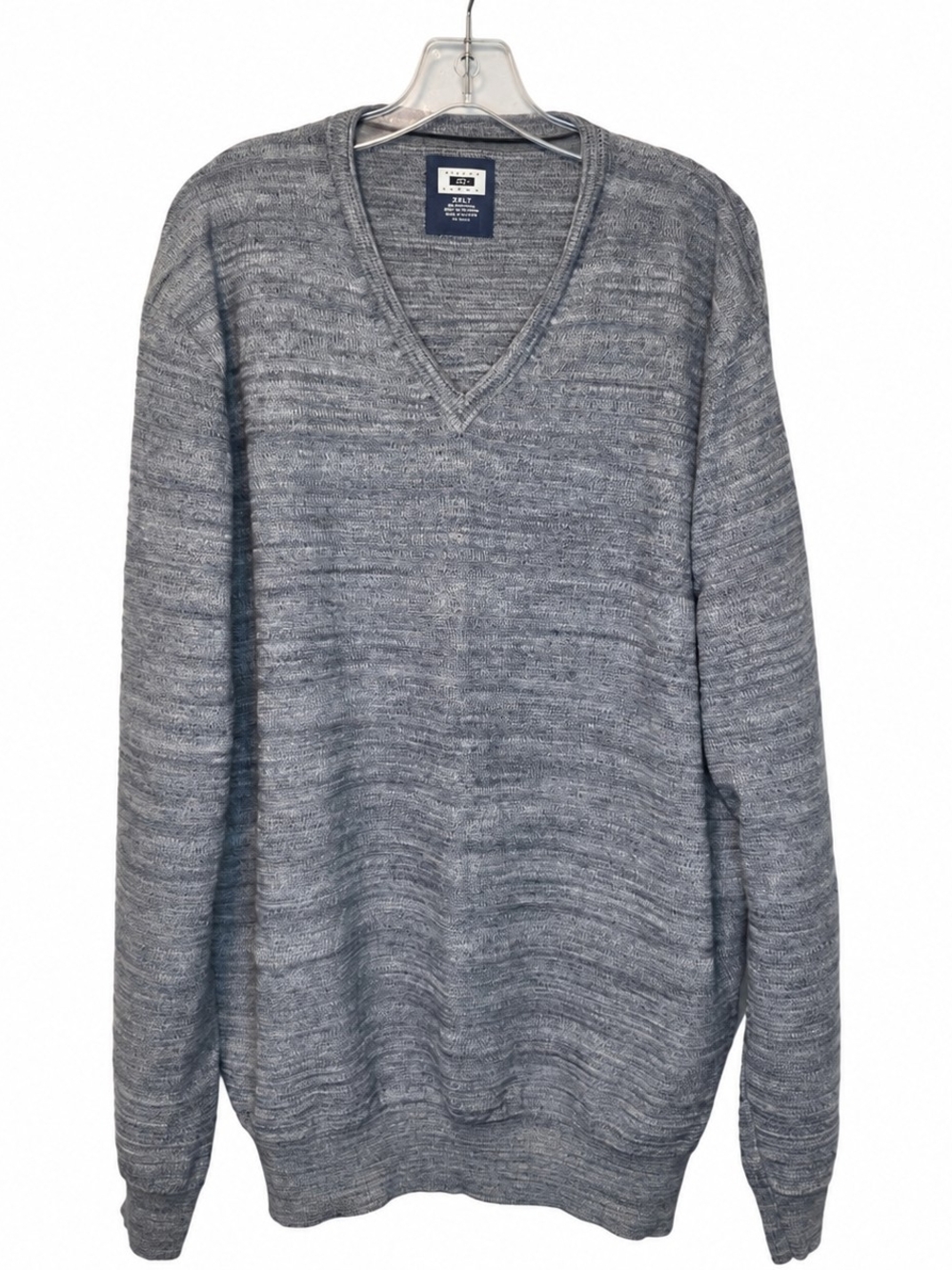 Joseph Abboud Men's V-Neck Sweater - Heather Blue